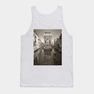 Venice Canal in Black and White Tank Top